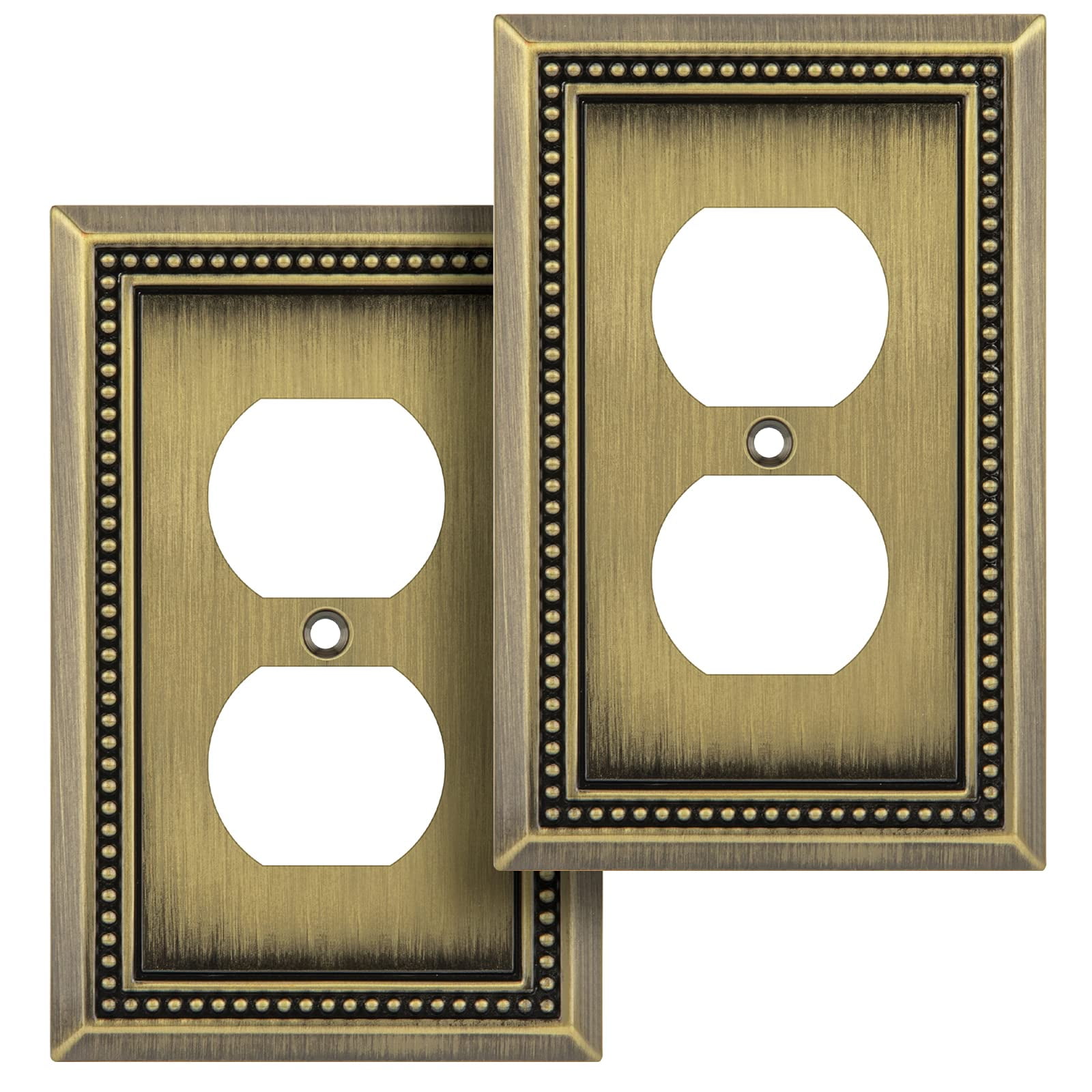 Placa De Pared Henne Bery Sunken Pearls En Latón Antiguo, Paquete De 2