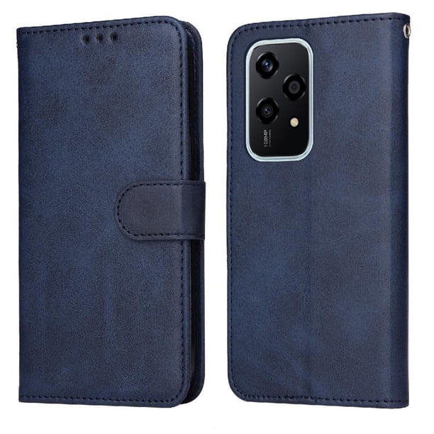 Funda Billetera para Honor 200 Lite 5G con Porta Tarjetas y Soporte Ajustable Azul