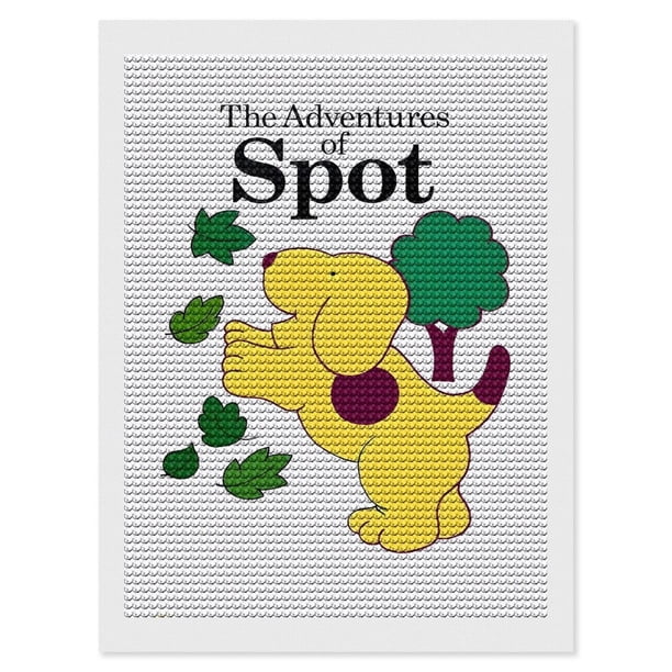 Las Aventuras de Spot Kits de Pintura de Diamantes para Adultos 5D DIY Diamond Art Kits Full Drill Diamond Dots para Regalo Decoración de Pared y Relajación Artes de Gemas 30*40cm