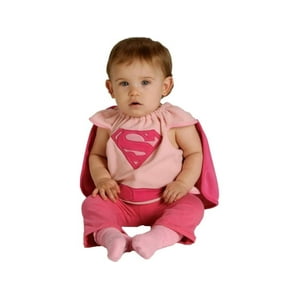 Rubies - Babero Disfraz Rosado Supergirl Guagua Multicolor