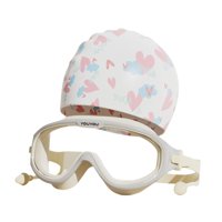 Magideal - Gafas Y Gorro De Natación, Gafas De Natación, Protección, Antivaho, Visión Clara, Portátiles, Con Tapones Para Los Oídos, Gafas Para Piscina, Niños Y