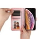 thumbnail image 5 of Funda tipo cartera FOXDOCK para iPhone X/Xs , diseño girasol en relieve, cuero PU, cierre magnético, soporte y tarjetero, 5 of 5