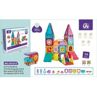Genérico - Bloques De Construcción Magnético, Didactico Con 94 Piezas