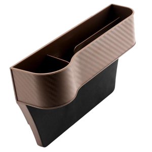 Ioensy - Organizador De Relleno Para Espacio De Asiento De Coche De Alto Rendimiento Con Portavasos Marrón Izquierdo