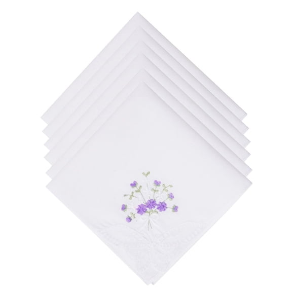 Paños de mano Selected Hanky 28 cm Floral - Pack de 6