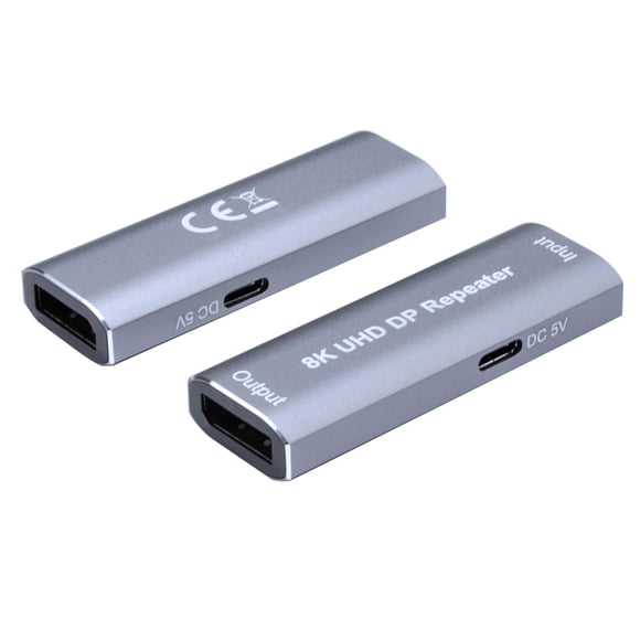Repetidor Displayport Bytecc 8K DP 1.4 gris con soporte de audio