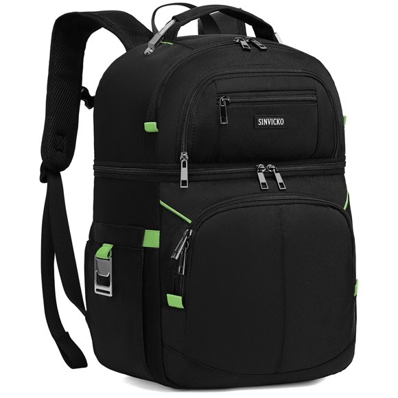 Mochila Térmica SINVICKO de Doble Piso a Prueba de Fugas Negra/Verde