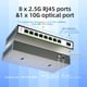 thumbnail image 3 of Conmutador Ethernet XikeStor de 8 puertos y 2,5 G gestionado por web con SFP+ de 10 G, 3 of 8
