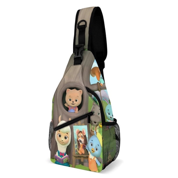 Bimi Boo y Amigos Riñonera Bandolera con Estampado Integral para Hombres y Mujeres, Bolso Cruzado Gráfico de Tendencia, Mochila de Hombro Streetwear para Ciclismo y Deportes, Riñonera Versátil Casual