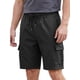 thumbnail image 1 of Pantalones Cortos Cargo de Verano para Hombre INSPIRE CHIC con Cintura de Cordón y Múltiples Bolsillos para Gimnasio, Correr, Talla XL Negro, 1 of 5
