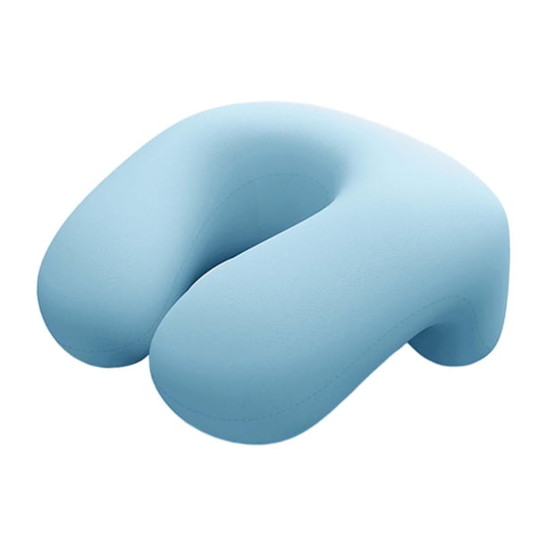 Almohada de Escritorio, Soporte para El Cuello, Transpirable Y Cómoda, Reposacabezas Versátil Y Práctico, Espuma Viscoelástica para Oficina, Coche Y E Azul claro