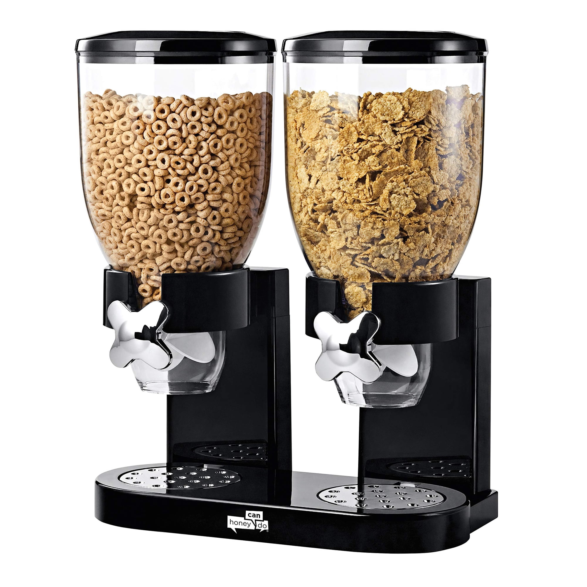 Honey-can-do - Dispensador De Alimentos Secos Zevro Gat200 Dual Control 1l Negro/cromo