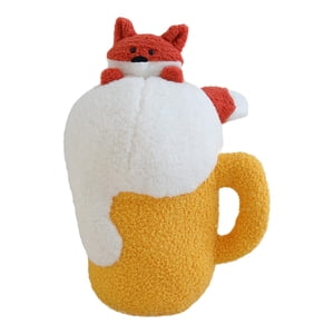 Magideal - Adorable Cerveza Juguete De Peluche Almohada Cojín Acompañar Dormir Juguetes Animales De Peluche Muñeco De Juguete De Peluche Para Sofá