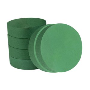 Bothyi - 6 Bloques Redondos De Espuma Floral, Espuma De Planta Verde Para Decoración De Cumpleaños Y Fiestas.