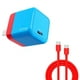 thumbnail image 1 of Fuente de Poder AARONMEI Cargador de Proyección de Pantalla con Carga Rápida PD Compatible con Nintendo Switch OLED y Lite con Cable Tipo-C Rojo Azul, 1 of 3