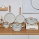 thumbnail image 3 of Juego de Batería de Cocina Cerámica Anymark 15 Piezas Antiadherente Blanco, 3 of 7