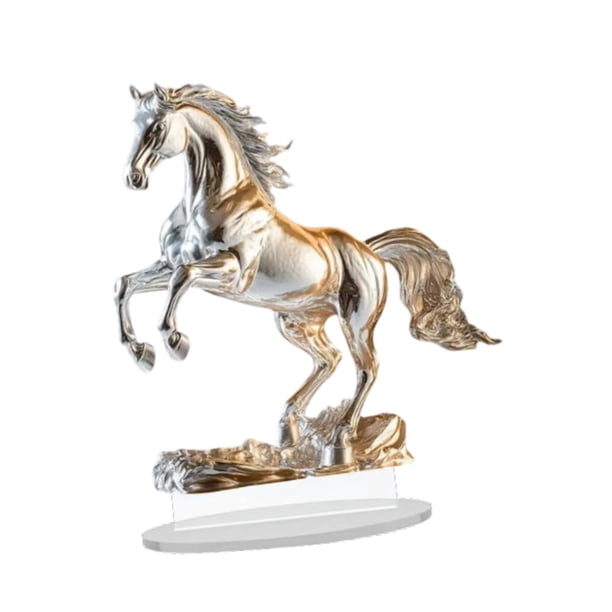 Letrero acrílico de caballo plano 2D, decoración de mesa, adorno de escritorio, placa decorativa para sala de estar, regalo de cumpleaños, decoración