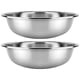 thumbnail image 1 of Xiao Hua Palangana para Verduras de Acero Inoxidable de 2 Piezas, Tazón Grande para Mezclar de metal, Contenedor de Alimentos, Fregadero de Cocina de Fondo Plano, Contenedor de Almacenamiento, 1 of 4
