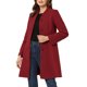 thumbnail image 1 of INSPIRE CHIC Abrigo de Mujer con Botonadura Simple A Línea Abrigos de Invierno de Largo Medio M Rojo Oscuro, 1 of 6