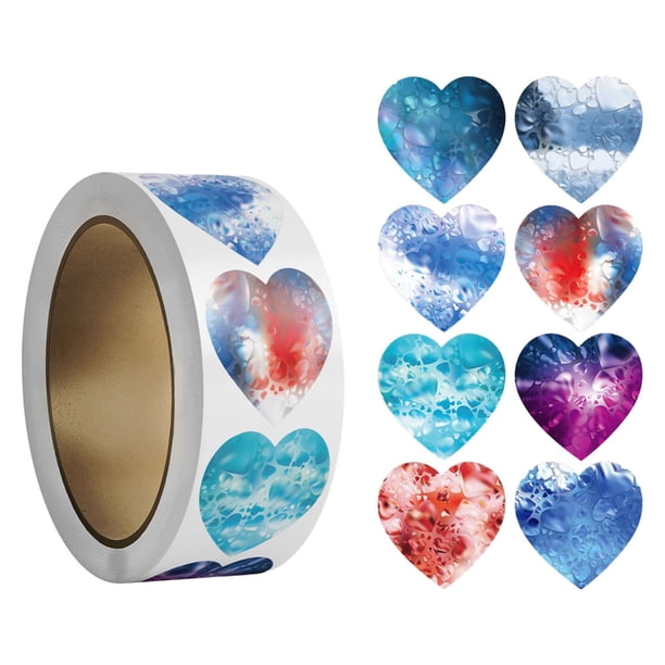 500x Pegatinas De Corazón 1" Lindas Pegatinas Del Día De San Valentín Para Manualidades DIY Álbum De Recortes Estilo A