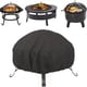 thumbnail image 1 of 1 Pack, 210D Black Round Fire Pit Cover Patio Table Cover Garden Waterproof Fire Covers, 1 of 5