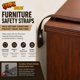 thumbnail image 2 of Kit de Correas de Seguridad para Muebles QuakeHold! Ajustables en Color Roble, 2 of 6