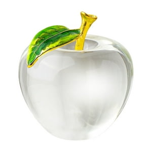 Veat00L - Decoración De Estatuas De Manzanas De Vidrio, Adornos De Manzanas De Vidrio, Colección De Manzanas De Vidrio Sopladas A Mano, Decoración Artesanal De Manzanas De Cristal