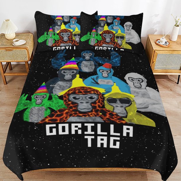 Gorilla Tag Bedding Set Duvet Cover Comfortable and Lightweight Cartoon Bedding 3 Piece Bed Set