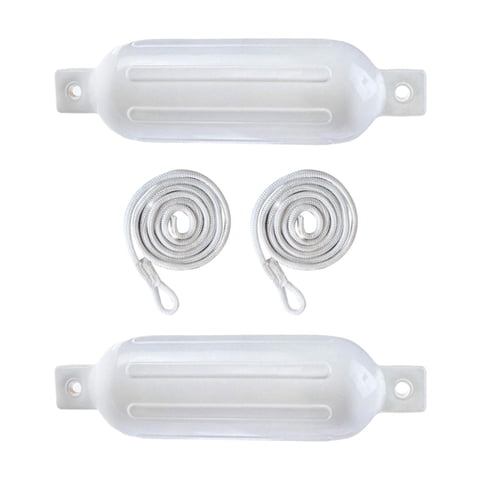 Magideal - 2 Piezas De Guardabarros Para Barcos, Parachoques Para Barcos, Cuerdas De 6Mm X 1,5 M, Guardabarros Inflables Anticolisión Para Pontones, Barcos De Pe Cuerda Blanca G0 Blanca