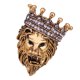 thumbnail image 5 of Broche De Cabeza De León Con Insignias De Corona Regalos Con Forma De Animal Mujeres Hombres Oro Antiguo, 5 of 5