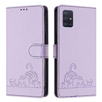 Funda Tipo Cartera Foxdock Para Samsung Galaxy M40S Con Soporte, Ranuras, Rfid, Diseño De Gato