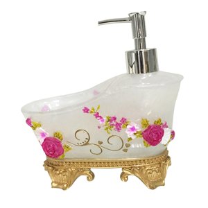 Magideal - Dispensador De Jabón Dispensador De Jabón Con Bomba De Resina, 1 Pieza, Botella Vacía, Recipiente Para Lavado De Manos, Botella De Champú Para Baño De C Blanca