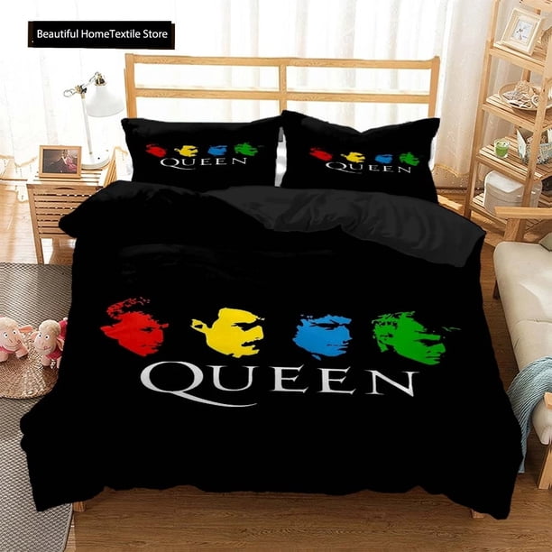 Königin Rockband Digital Printed Bedding For Boys Queen Bedding Set Soft And Comfortable Customized King Size Bedding SetBed Sheets
