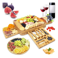Genérico - Tabla De Quesos Picoteo Fruta Bambú Accesorios Fiesta Xl