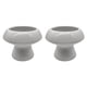 thumbnail image 1 of Set 2 Macetero Maceta De Ceramica Con Forma De Seta Blanco, 1 of 8