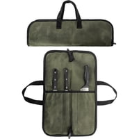 Xusx111 - Bolsa De Rollo De Cuchillo De Cocinero Con 4 Ranuras, Bolsa De Cuchillo De Lienzo De Cera Pesada Con Mango, Almacenamiento De Cuchillo De Cocina, Bolsa Portátil De Cuchillo (Solo Una Bolsa D