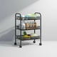 thumbnail image 3 of Carrito Organizador Frutero 3 Niveles Negro Metalico Multiusos con Ruedas, 3 of 4