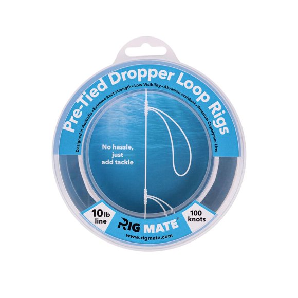 Línea de Pesca Rig Mate 10 lb 100 Nudos con Nudo de Caída Preanudado