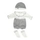 thumbnail image 2 of Accesorios De Ropa De Muñeca Bebé Con Sombrero Favor De Fiesta Para Juego Regalo Juego De Rol Gris, 2 of 5