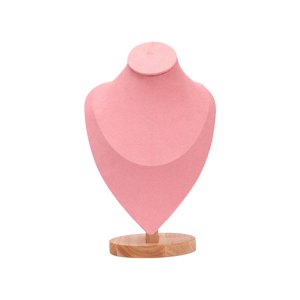 Ioensy - Expositor De Joyas Maniquí Busto Collar Soporte Rosa Para Show 30X19X12Cm
