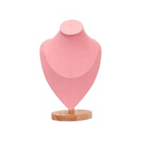 Ioensy - Expositor De Joyas Maniquí Busto Collar Soporte Rosa Para Show 30X19X12Cm