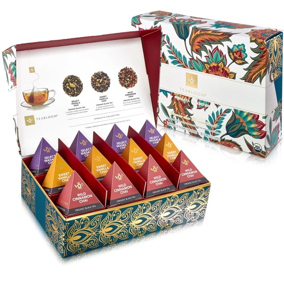 Set de Regalo de Té Teabloom Himalaya Chai Orgánico 12 Sobres