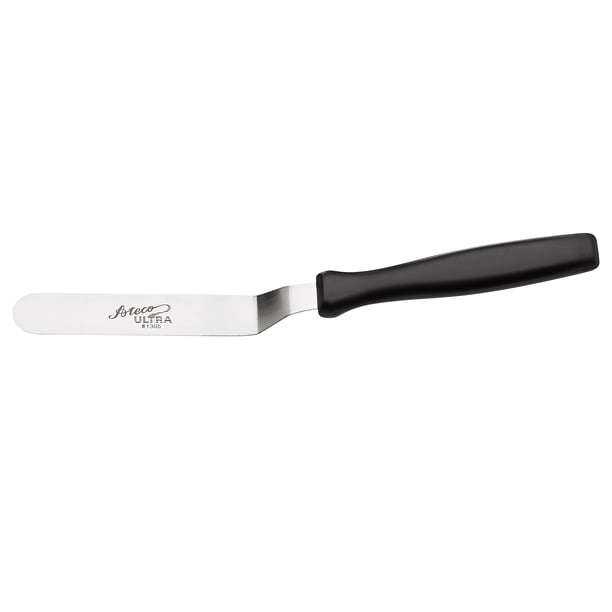 Espátula Ultra Offset Ateco con cuchilla de acero inoxidable de 4,25" x 0,75", 4½" (11,4 cm), plateada