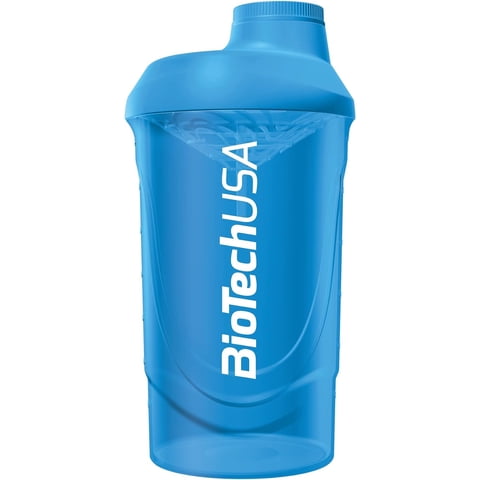 Biotechusa Wave Shaker Cup Bottle Mezclador 600Ml Aqua Blue