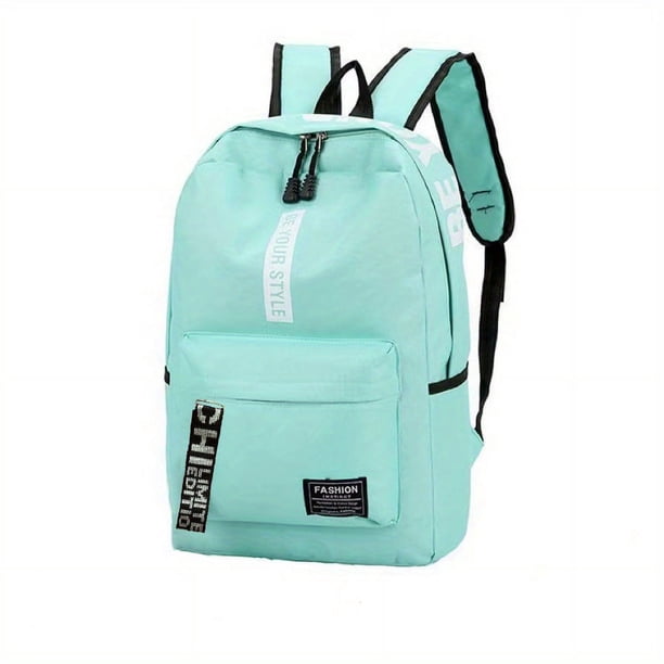 1pc Schoolbag Junior High School Canvas Bag Outdoor Travel Backpack For School