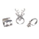 thumbnail image 5 of 3 Piezas Anillos De Navidad Campana Elegantes Anillos De Dedo De Alce Para Mujeres Adolescentes Adultos, 5 of 5