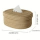 thumbnail image 4 of 1pc Oval Cotton Rope Tissue Box - Small Storage Basket for Bedroom, Living Room, and Office - 8.27 x 6.5 x 4.14 inches, 4 of 5