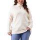 thumbnail image 1 of GRACIA Y GRANDEZA Disfraces de Halloween para Mujeres Talla Grande Suéter de Cuello Alto Ligero de Manga Larga Tejido de Punto Acanalado Top 2X Blanco Crema, 1 of 7