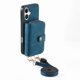 thumbnail image 4 of Funda Tipo Cartera con Correa Cruzada para iPhone 16 Protección Contra Golpes Azul, 4 of 6