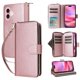 thumbnail image 3 of Funda Cartera con Cremallera y Correa para iPhone 17 Soporte y Tarjetero Oro rosa, 3 of 5